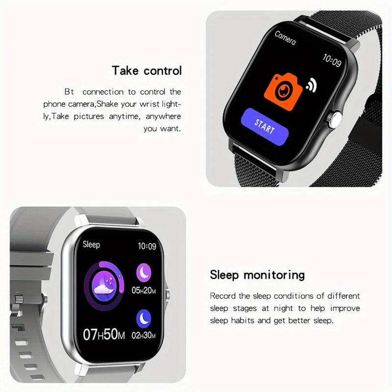 Smartwatch Unisex, tela de toque esporte fitness , bt, chamada