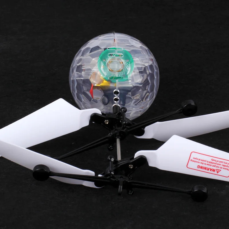 Bola voadora colorida luminosa Indução infravermelha, brinquedos de controle remoto, luz led
